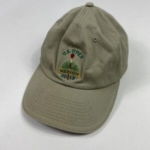 U.S. Open Merion Hat Cap Strap Back Mens Khaki Golf 2013 USGA Embroidered Event